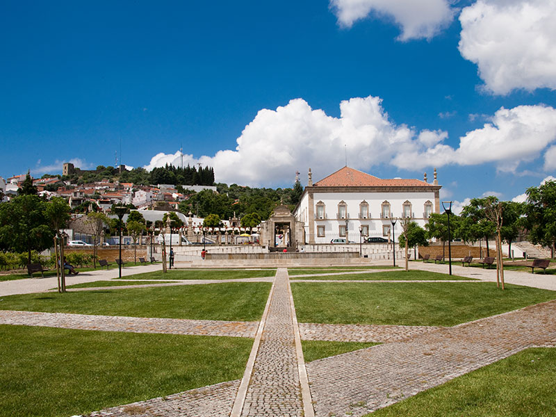 View from the city park to the castle. Photo Castelo Branco City Hall
